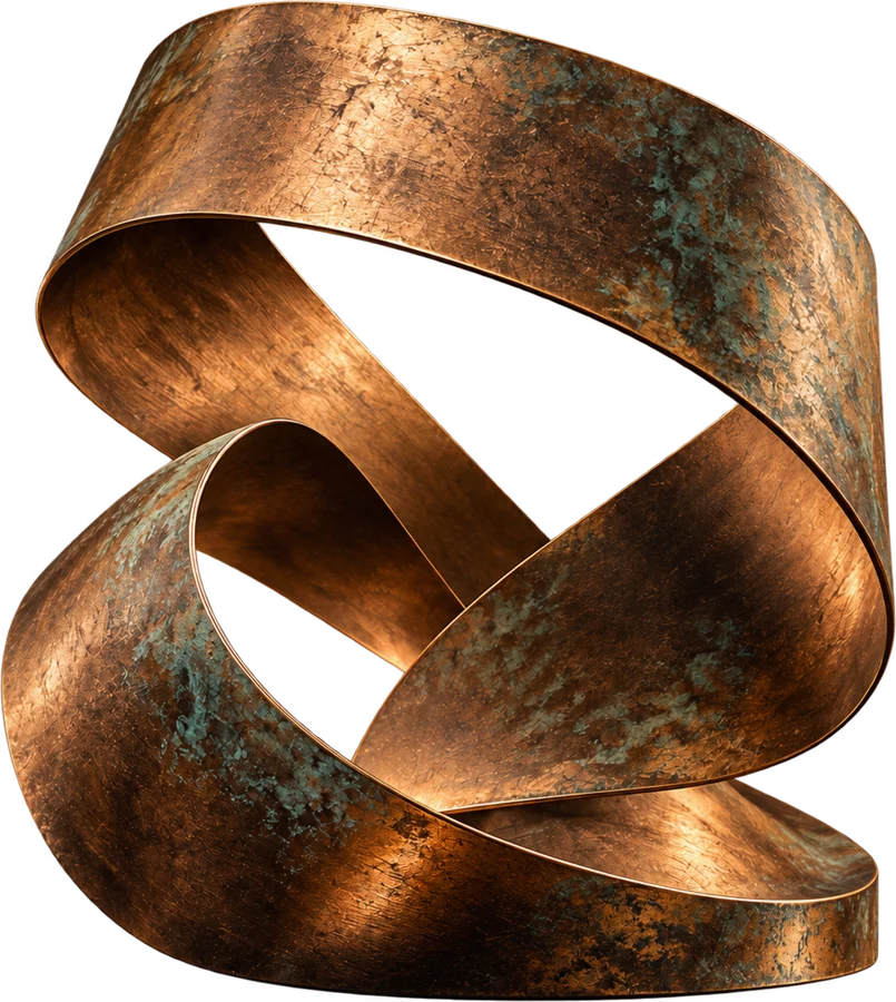 Bronze package sculpture